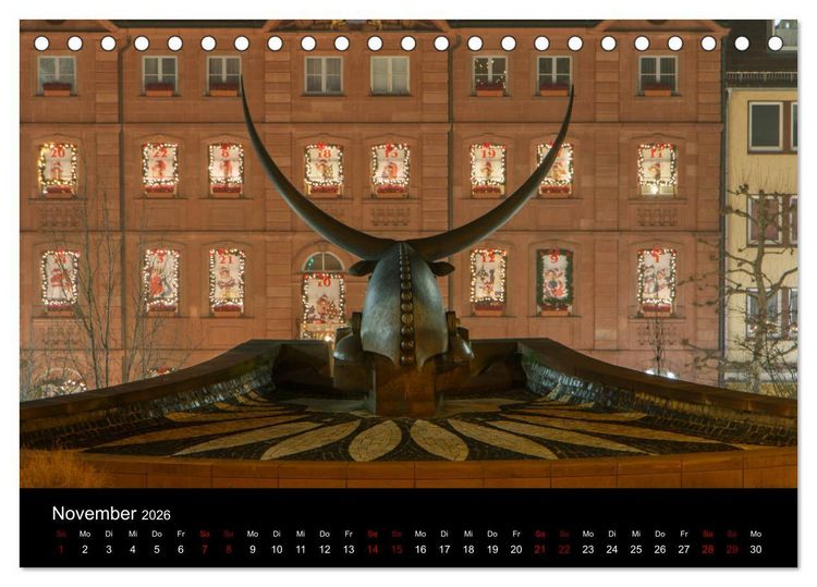 Produktbild: Pirmasens bei Nacht (Tischkalender 2026 DIN A5 quer), CALVENDO Monatskalender