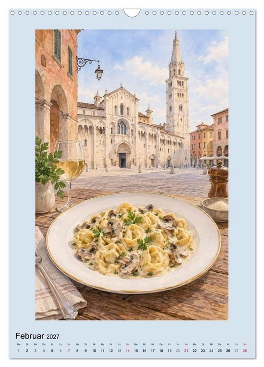 Produktbild: Pastagl&uuml;ck - Gemalte Gaumenfreuden (Wandkalender 2027 DIN A3 hoch), CALVENDO Monatskalender