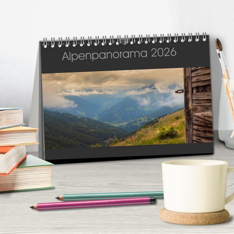 Produktbild: Alpenpanorama 2026 (Tischkalender 2026 DIN A5 quer), CALVENDO Monatskalender