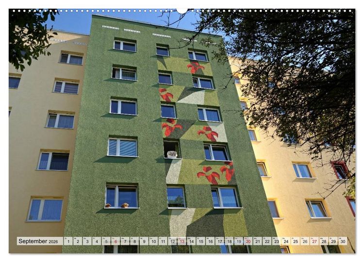 Produktbild: Architektur-Charme der DDR (Erfurt) (hochwertiger Premium Wandkalender 2026 DIN A2 quer), Kunstdruck in Hochglanz