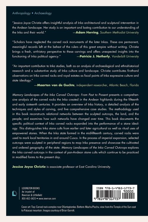 Produktbild: Memory Landscapes of the Inka Carved Outcrops
