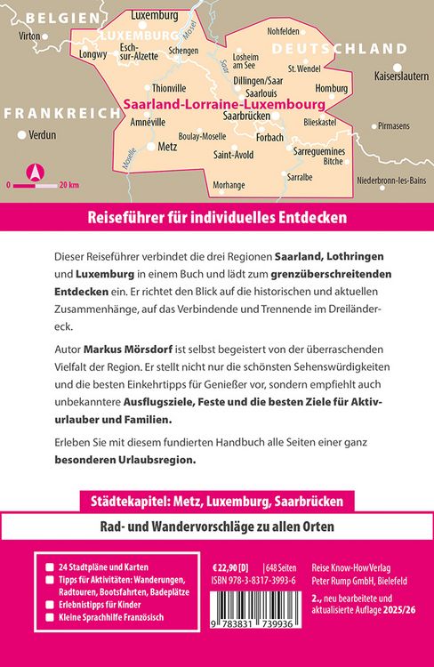 Produktbild: Reise Know-How Reisef&uuml;hrer Saar-Lor-Lux &ndash; Dreil&auml;ndereck Saarland, Lothringen, Luxemburg