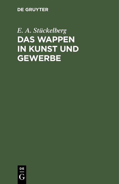 Produktbild: Das Wappen in Kunst und Gewerbe