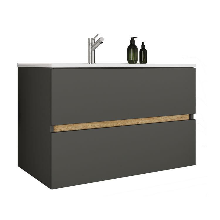 Produktbild: 2 tlg. Badm&ouml;bel-Set mit Waschbecken Cosila-I 81 cm