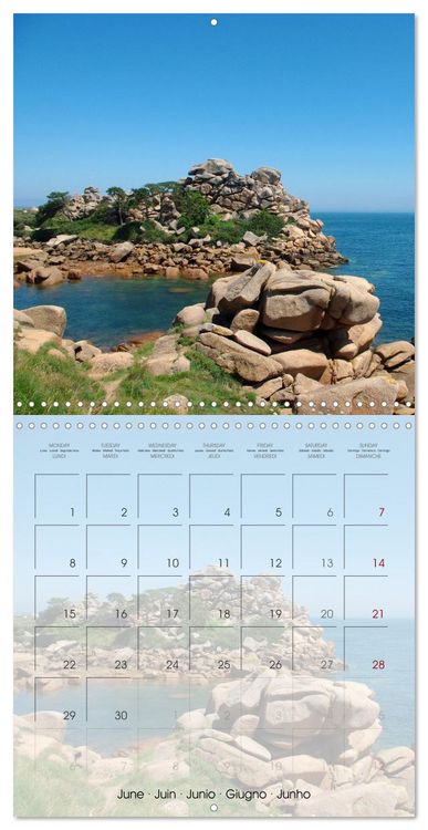 Produktbild: BRETAGNE - &Eacute;vasion au c&oelig;ur de la c&ocirc;te bretonne (Calendrier mural carr&eacute; 2026 30x30 cm) Calendrier double avec une page pour vos prises de notes