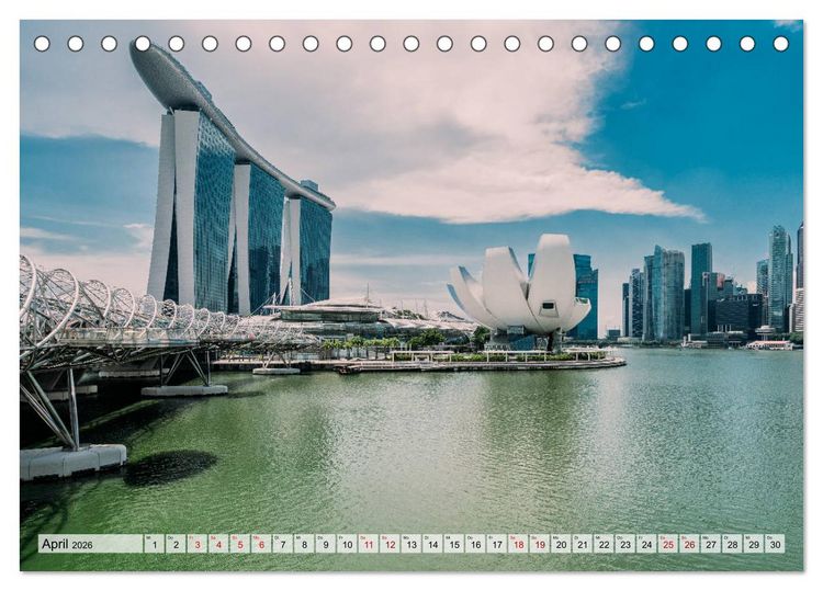 Produktbild: Singapur entdecken (Tischkalender 2026 DIN A5 quer), CALVENDO Monatskalender