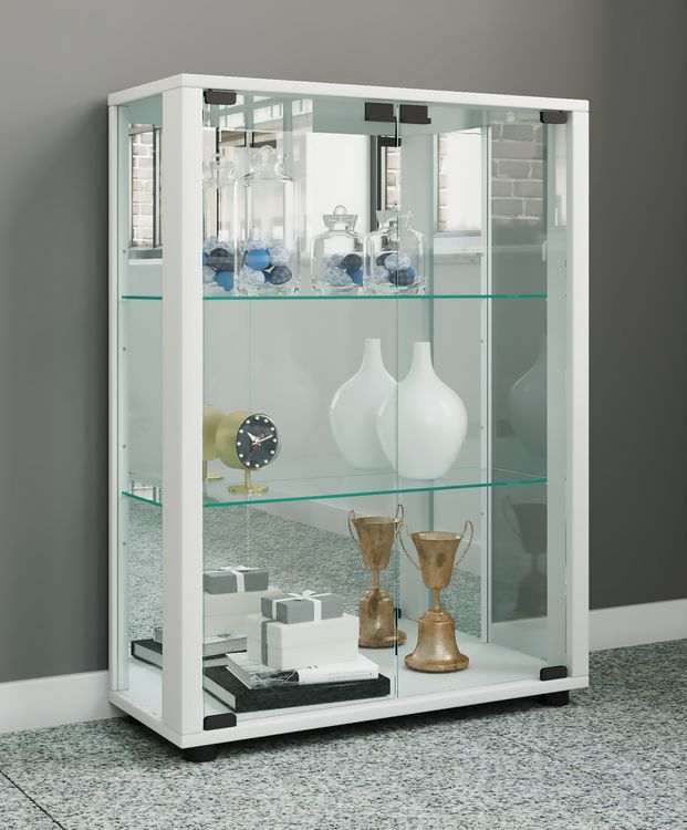 Produktbild: Glas Stand Vitrine Sammelvitrine Sintalo Spiegel