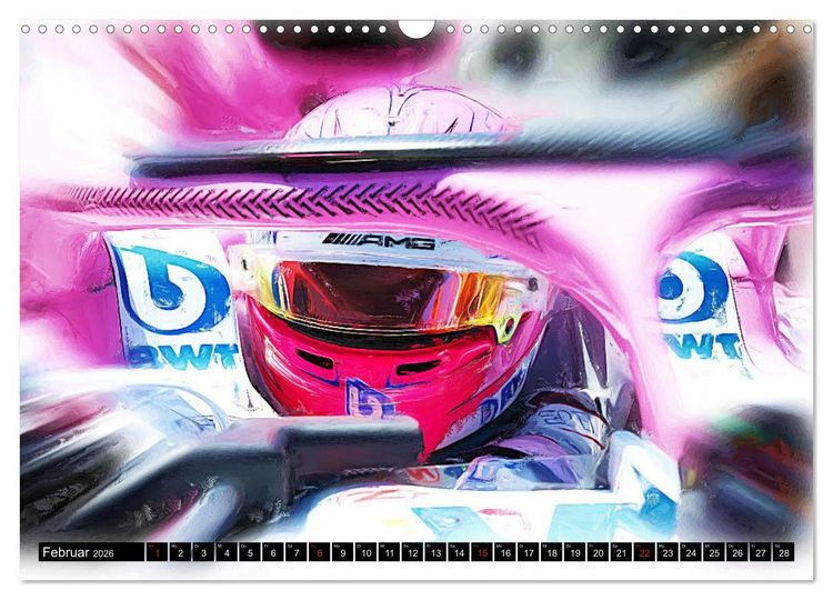 Produktbild: Vollgas im Monoposto - Digital Arts rund um die Formel 1 von Jean-Louis Glineur (Wandkalender 2026 DIN A3 quer), CALVENDO Monatskalender
