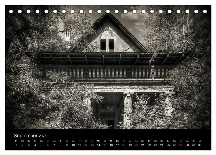 Produktbild: Lost Places Geisterh&auml;user (Tischkalender 2026 DIN A5 quer), CALVENDO Monatskalender