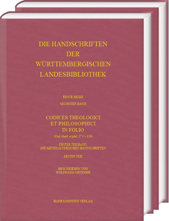 Produktbild: Die Handschriften der W&uuml;rttembergischen Landesbibliothek Stuttgart / Codices Theologici in Folio