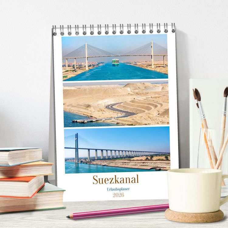 Produktbild: Suezkanal - Urlaubsplaner (Tischkalender 2026 DIN A5 hoch), CALVENDO Monatskalender