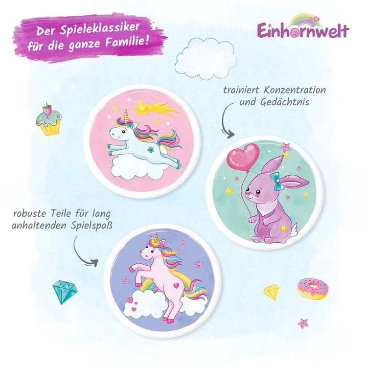 Produktbild: Tr&ouml;tsch Memo Spiel Einhornwelt