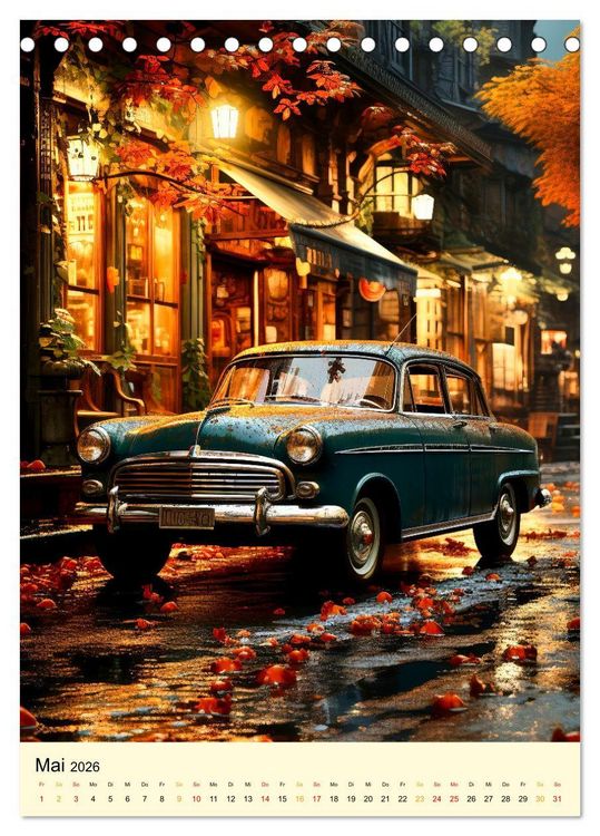 Produktbild: Nostalgic Cars der Traum (Tischkalender 2026 DIN A5 hoch), CALVENDO Monatskalender