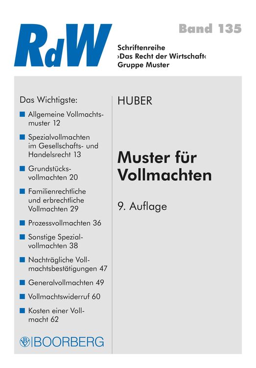 Produktbild: Muster f&uuml;r Vollmachten