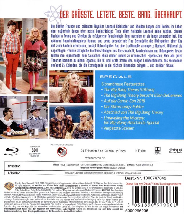 Produktbild: The Big Bang Theory - Staffel 12 [2 BRs]