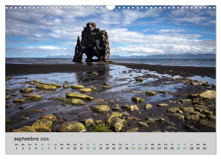 Produktbild: Surprenante Islande (Calendrier mural 2026 DIN A3 vertical), CALVENDO calendrier mensuel