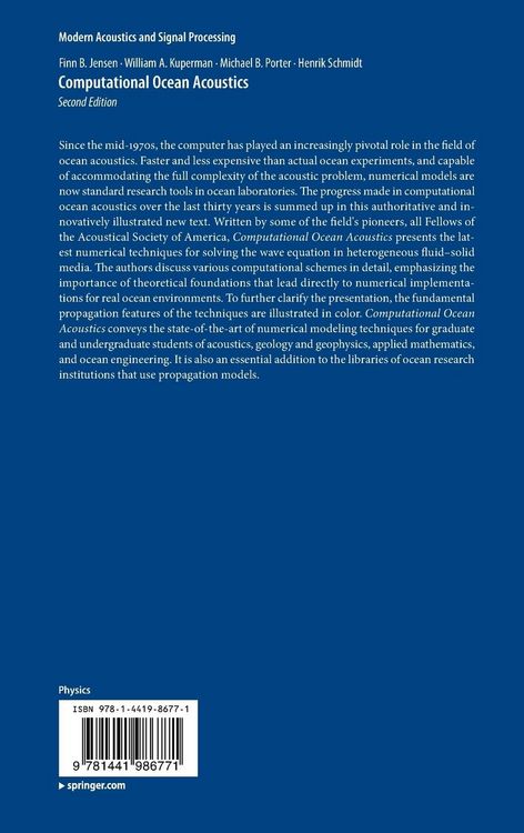 Produktbild: Computational Ocean Acoustics
