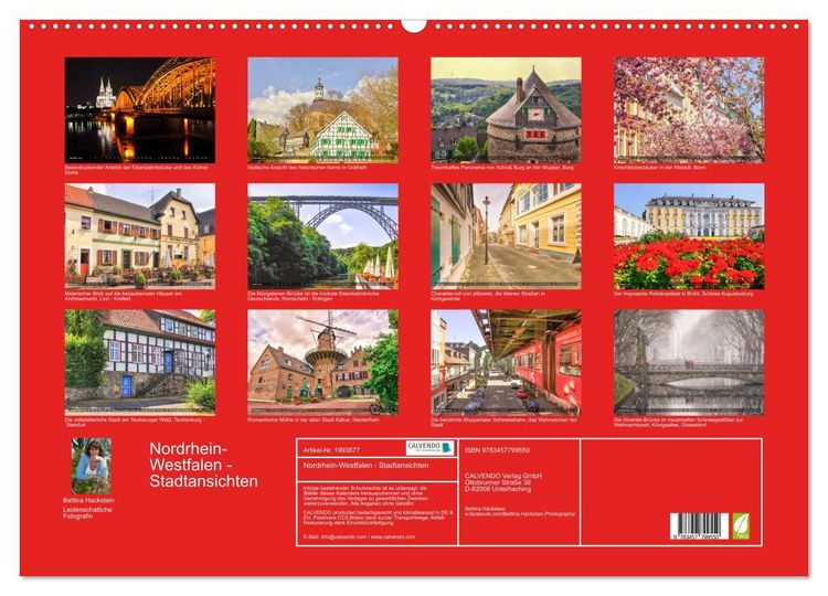 Produktbild: Nordrhein-Westfalen - Stadtansichten (Wandkalender 2026 DIN A2 quer), CALVENDO Monatskalender