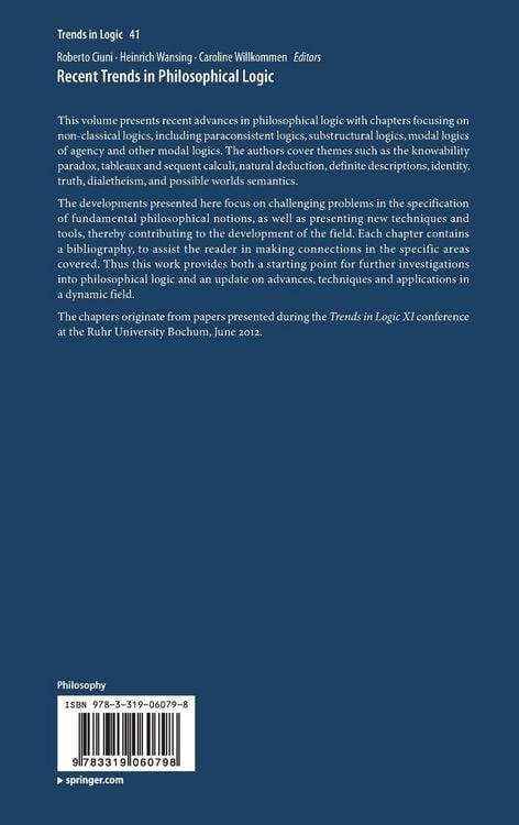 Produktbild: Recent Trends in Philosophical Logic