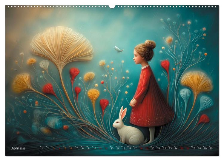 Produktbild: Naive Farbwelten (hochwertiger Premium Wandkalender 2026 DIN A2 quer), Kunstdruck in Hochglanz