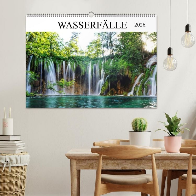 Produktbild: Wasserf&auml;lle - die sch&ouml;nsten Wasserf&auml;lle der Welt (Wandkalender 2026 DIN A2 quer), CALVENDO Monatskalender