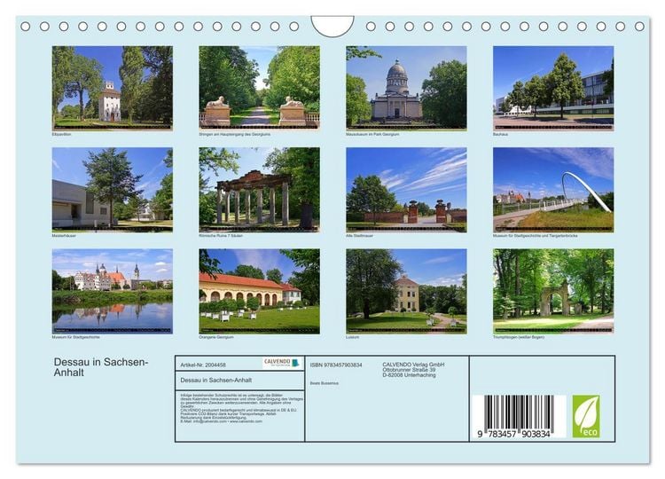 Produktbild: Dessau in Sachsen-Anhalt (Wandkalender 2026 DIN A4 quer), CALVENDO Monatskalender