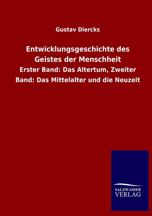 Produktbild: Entwicklungsgeschichte des Geistes der Menschheit