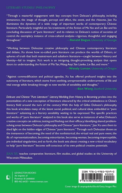 Produktbild: Deleuze and Chinese "Pure Literature"