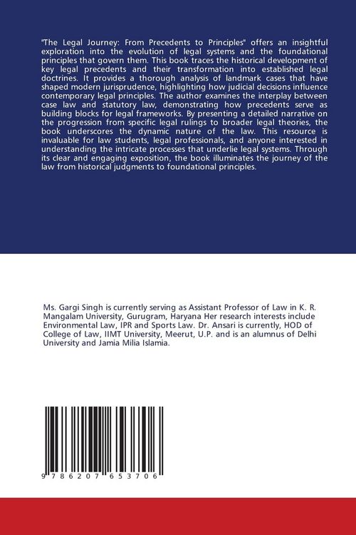 Produktbild: The Legal Journey: From Precedents to Principles