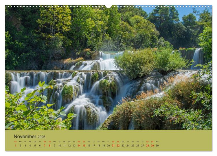 Produktbild: Nationalpark Krka - Wasser-Wunderwelt in Dalmatien (Wandkalender 2026 DIN A2 quer), CALVENDO Monatskalender