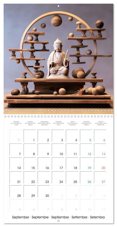 Produktbild: Instant paisible (Calendrier mural carr&eacute; 2026 30x30 cm) Calendrier double avec une page pour vos prises de notes