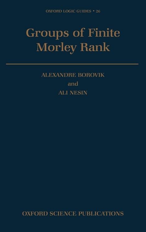 Produktbild: Groups of Finite Morley Rank