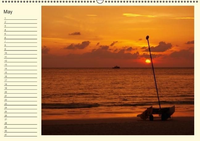 Produktbild: Colours by the sea / Birthday Calendar / UK-Version (Wall Calendar perpetual DIN A2 Landscape)