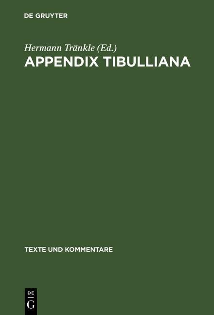 Produktbild: Appendix Tibulliana