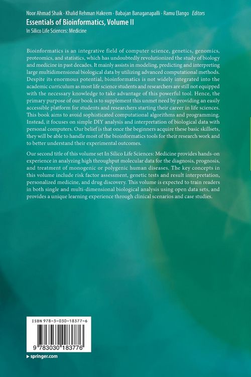 Produktbild: Essentials of Bioinformatics, Volume II