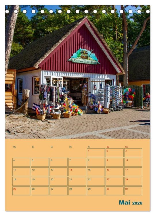 Produktbild: Fischland-Dar&szlig;-Zingst Terminplaner (Tischkalender 2026 DIN A5 hoch), CALVENDO Monatskalender