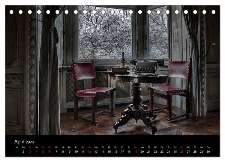 Produktbild: Geheimnisvolle Orte - Lost Places (Tischkalender 2026 DIN A5 quer), CALVENDO Monatskalender