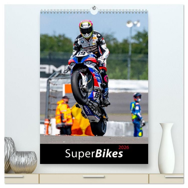Produktbild: SuperBikes (hochwertiger Premium Wandkalender 2026 DIN A2 hoch), Kunstdruck in Hochglanz