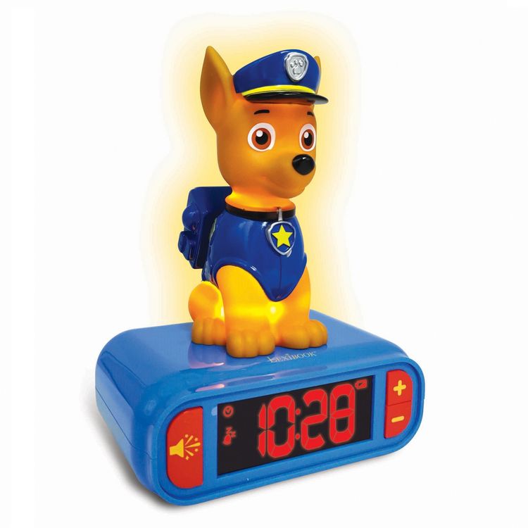 Produktbild: Paw Patrol Wecker ''Chase'' 3D Nachtlicht