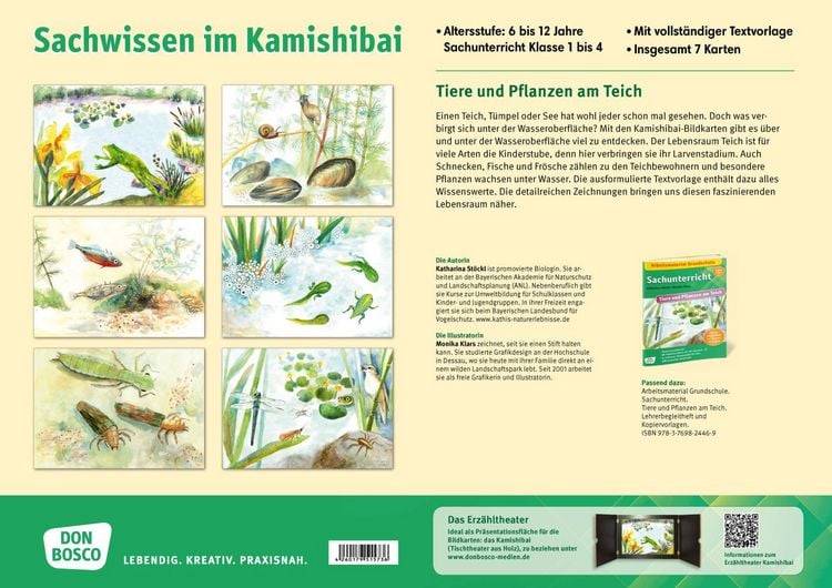 Produktbild: Tiere und Pflanzen am Teich. Kamishibai-Bildkartenset.