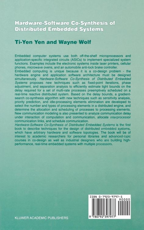 Produktbild: Hardware-Software Co-Synthesis of Distributed Embedded Systems