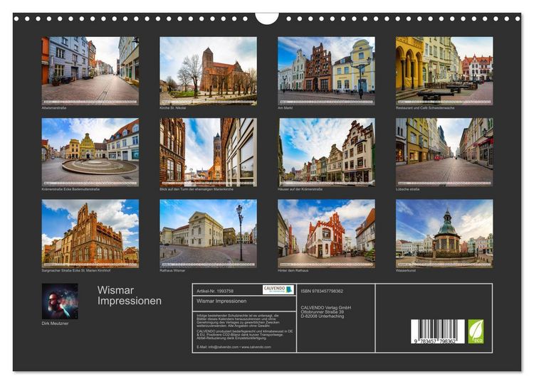 Produktbild: Wismar Impressionen (Wandkalender 2026 DIN A3 quer), CALVENDO Monatskalender
