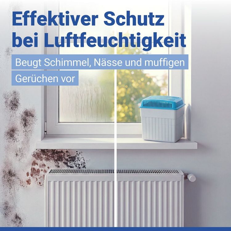 Produktbild: Luftentfeuchter 2 kg Blau, f&uuml;r R&auml;ume bis 160 m&sup3;