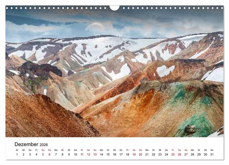 Produktbild: Island - Elemente der Natur (Wandkalender 2026 DIN A3 quer), CALVENDO Monatskalender