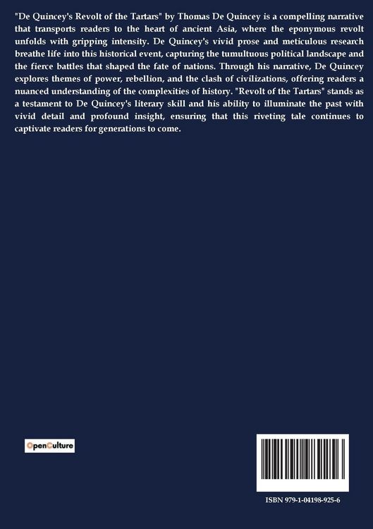 Produktbild: De Quincey's Revolt of the Tartars