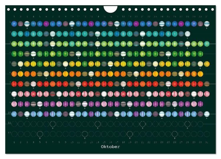 Produktbild: Perlenkalender (Wandkalender 2027 DIN A4 quer), CALVENDO Monatskalender