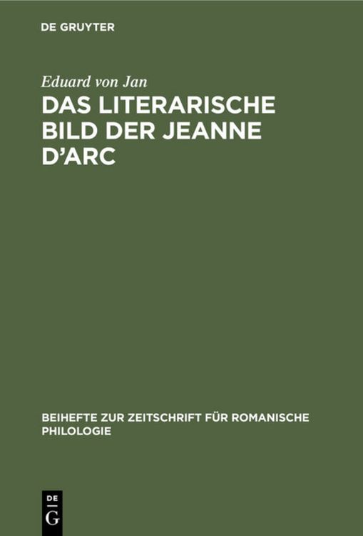 Produktbild: Das literarische Bild der Jeanne d&rsquo;Arc