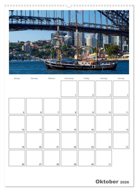Produktbild: SYDNEY Terminplaner (hochwertiger Premium Wandkalender 2026 DIN A2 hoch), Kunstdruck in Hochglanz