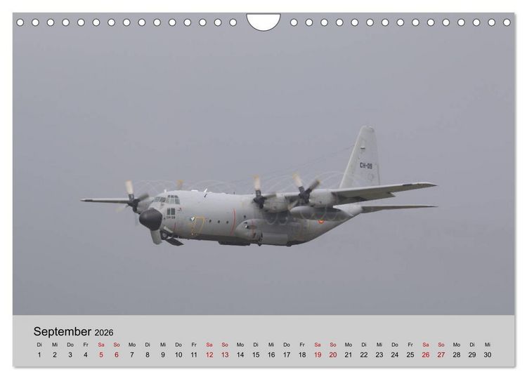 Produktbild: Transportflugzeug C-130 Hercules (Wandkalender 2026 DIN A4 quer), CALVENDO Monatskalender