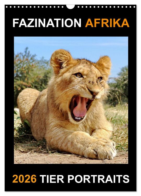 Produktbild: FAZINATION AFRIKA TIER PORTRAITS (Wandkalender 2026 DIN A3 hoch), CALVENDO Monatskalender